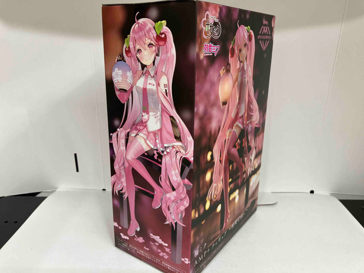 未開封品 タイトー 初音ミク 桜ミク ~桜提灯ver.~ (両目開け) AMP+ フィギュア ボーカロイド_画像2