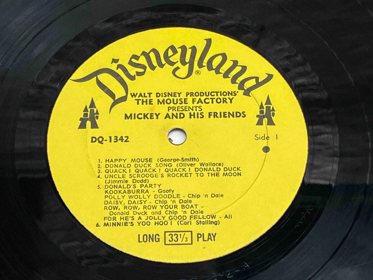 【LP盤】WALT DISNEY PRODUCTIONS THE MOUSE FACTORY PRESENTS MICKEY AND HIS FRIENDS ディズニー DQ1342_画像5