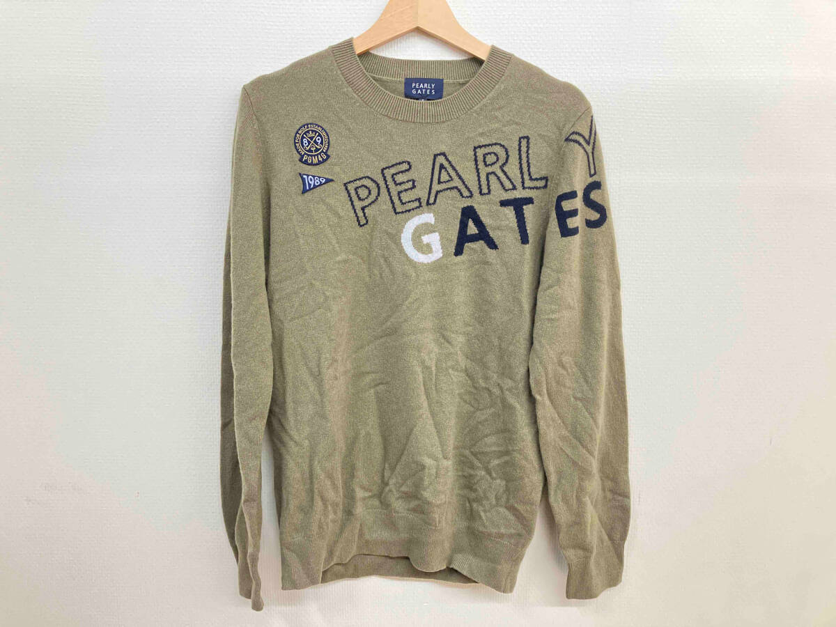 2024年 お歳暮・冬ギフト特集 タグ付き PEARLYGATES パーリーゲイツ カシミヤ100% 品番:053-3170001 サイズ:5(メンズL) ゴルフウェア セーター