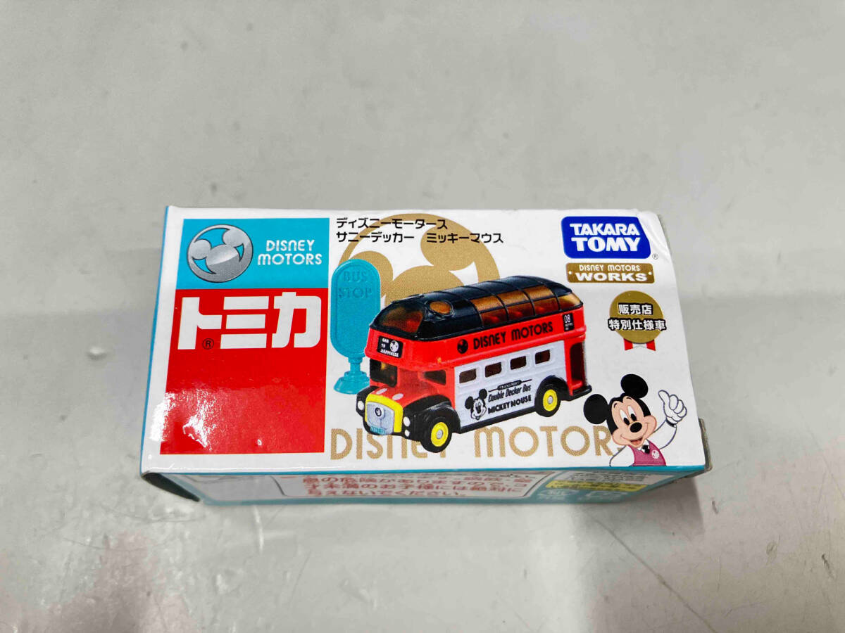 トミカ サニーデッカー ミッキーマウス タカラトミーモールオリジナル ディズニーモータース タカラトミー 販売店特別仕様車 バス停付属_画像1