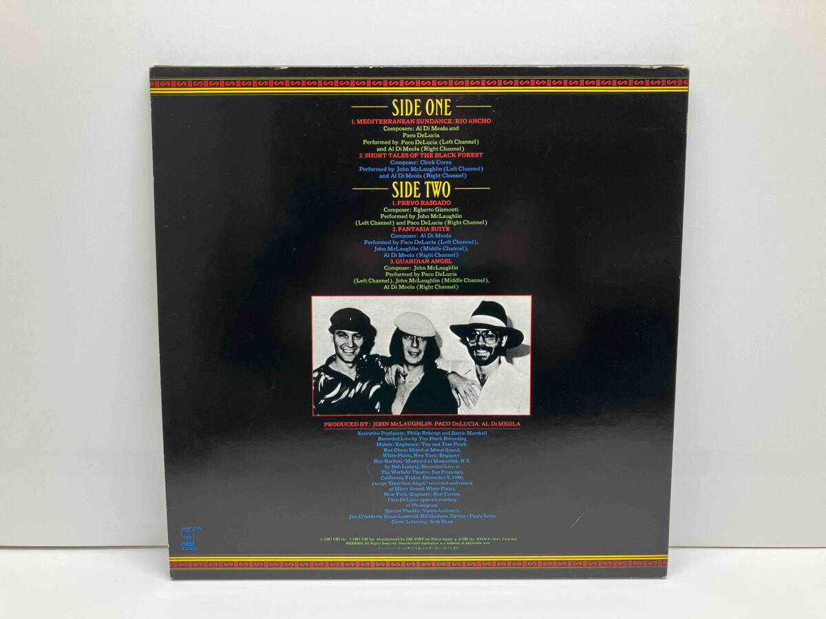 LP Al Di Meola, John McLaughlin, Paco De Lucia / Friday Night In San Francisco 30AP 2136_画像2