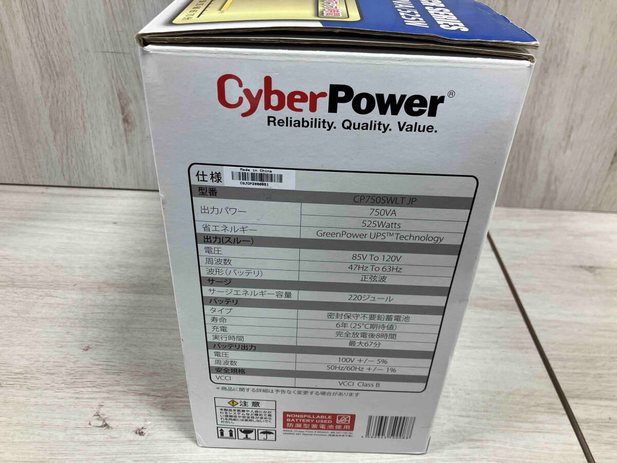  не использовался товар CYBER POWER UPS источник питания резервная копия CP750SWLT JP 750VA 525W