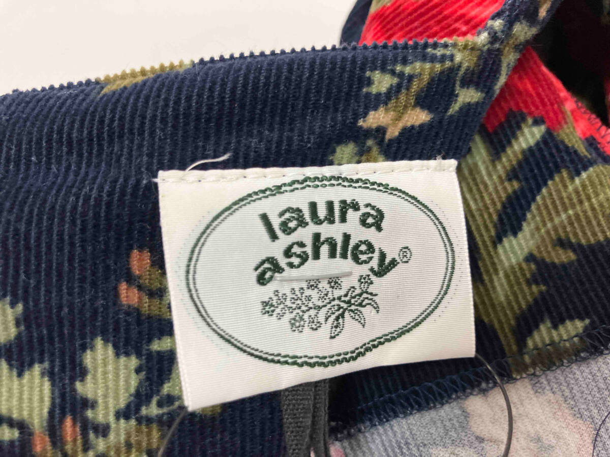 LAURA ASHLEY ローラ アシュレイ コーデュロイ 花柄 長袖ワンピース MD-333BW サイズ７ 綿100% 日本製 レディースインナー_画像3