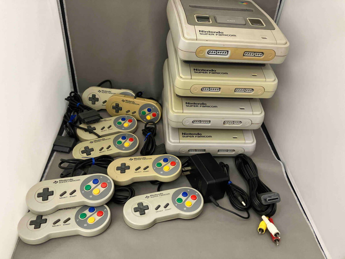  Junk set sale electrification has confirmed Super Famicom body SFC adaptor AV cable 4 pcs 