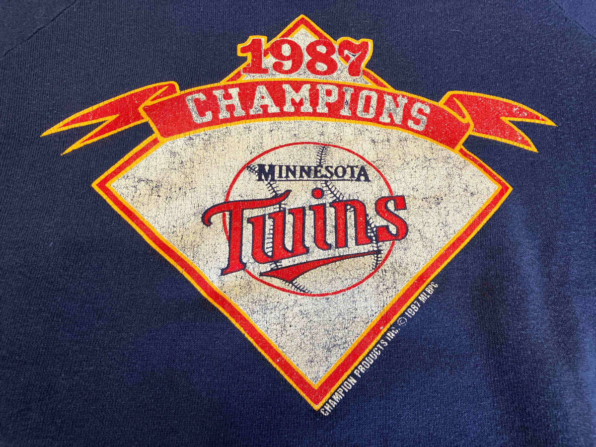 Champion チャンピオン 80s トリコタグ 1987 Twins スウェット ネイビー Mサイズ 店舗受取可_画像3