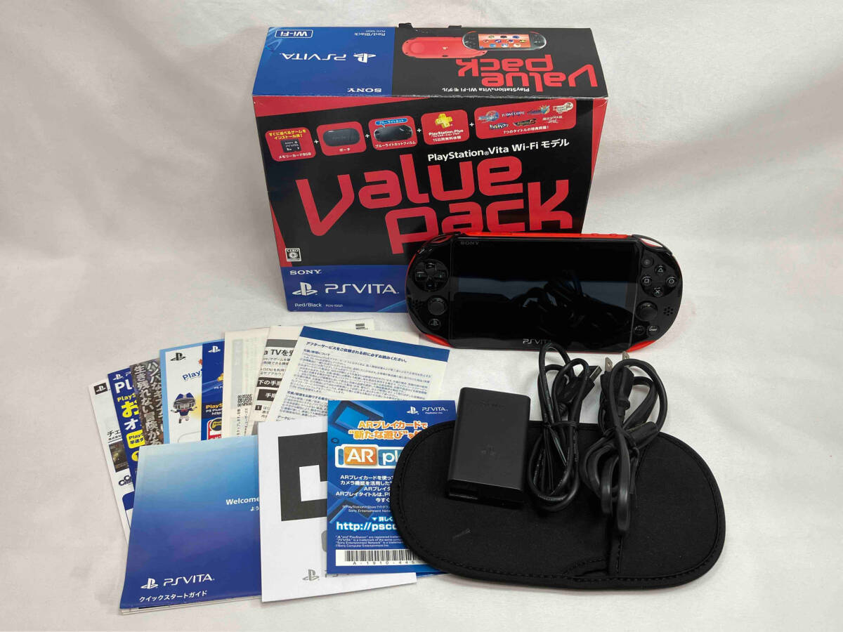 【ジャンク】 SONY PlayStation VITA Wi-Fiモデル バリューパック 本体 レッド/ブラック PCH-2000 PS VITA_画像1
