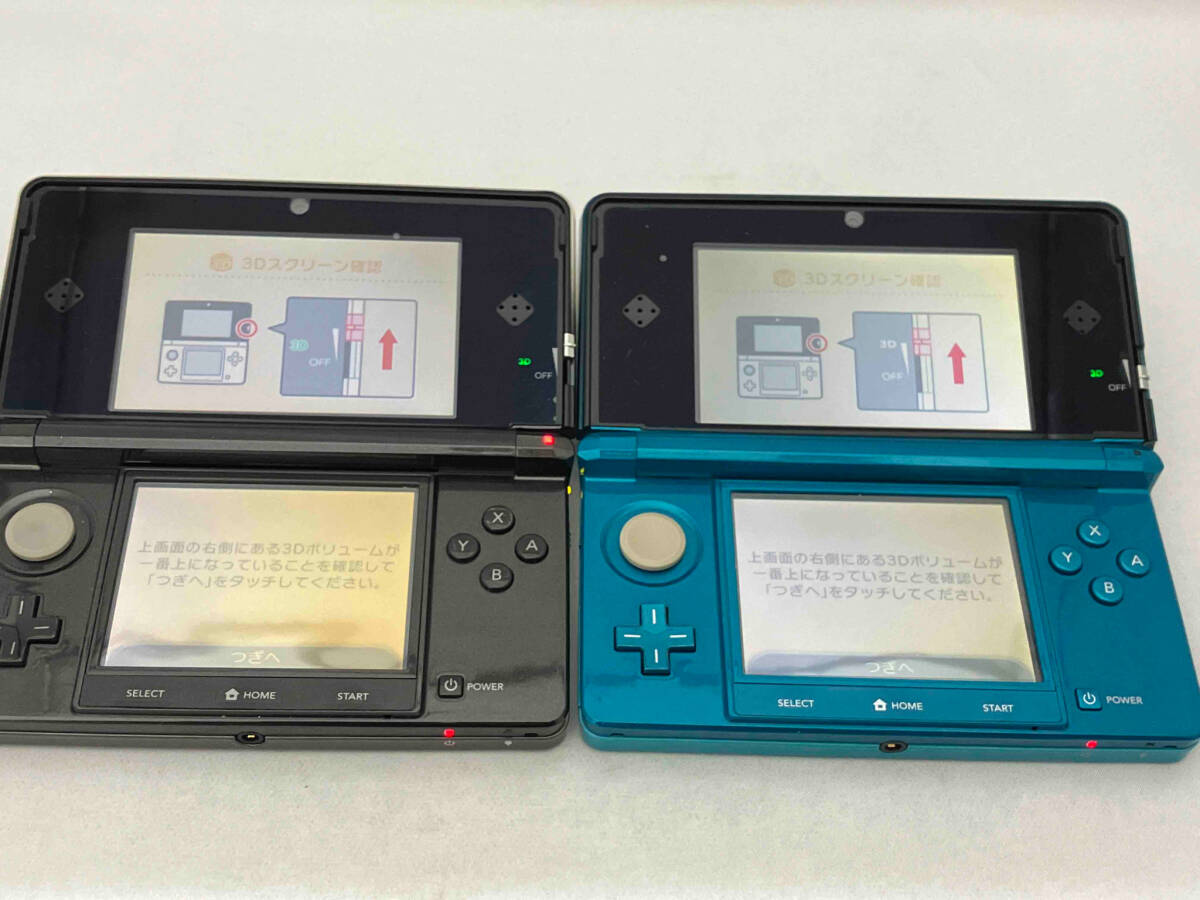  Junk Nintendo 3DS Cosmo black aqua blue 2 pcs. set 