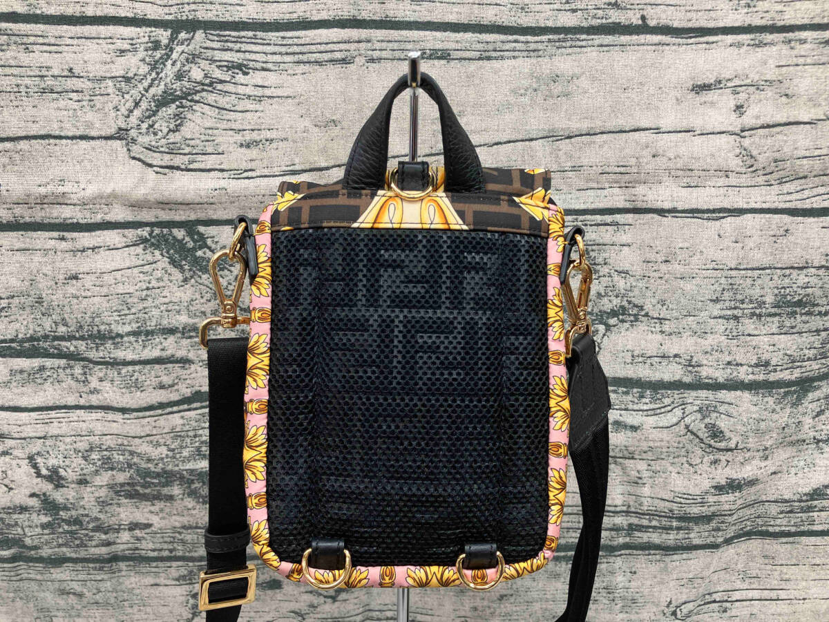 保存袋付き】FENDI×VERSACE 7VZ068 ショルダーバッグ 総柄 保存袋付き】FENDI×VERSACE 7VZ068 ショルダーバッグ 総柄