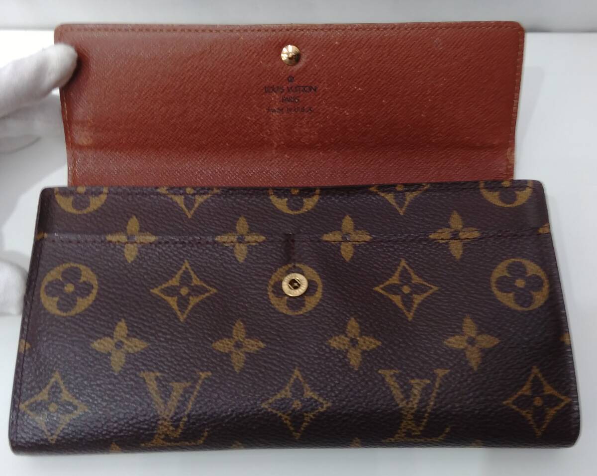 LOUIS VUITTON ルイヴィトン モノグラム SD0016 ポルトフォイユサラ 長財布 二つ折り財布 茶色 ブラウン_画像5