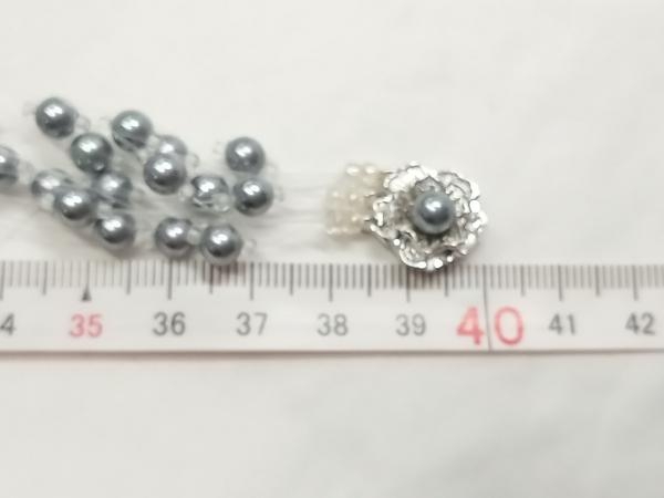 【BOX付】WINK PEARL ウインクパール シャワーネックレス グレーカラー SILVER留具 40cm_画像8