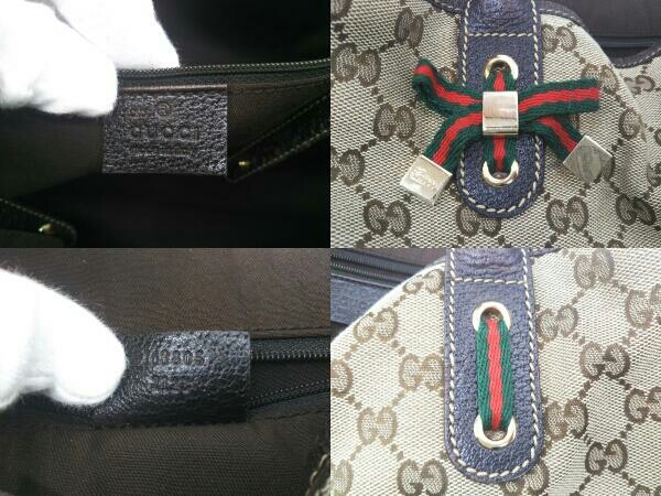 【GUCCI】グッチ GGキャンバス 163805 2123 ハンドバッグ レディース 中古の画像8