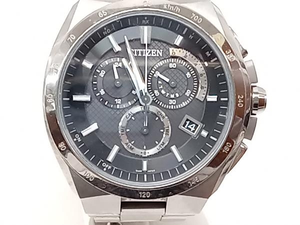 【ジャンク】 CITIZEN シチズン ATTESA アテッサ E610-T01855 クロノグラフ デイト チタン ECO-DRIVE 電波ソーラー 腕時計の画像1