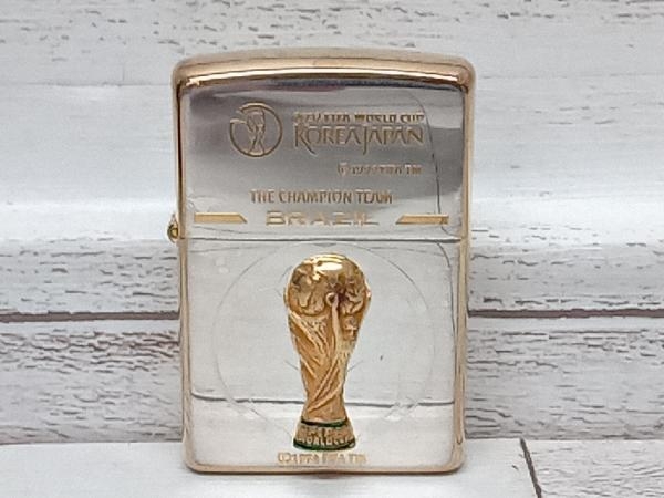 zippo ジッポー 2002 FIFA World Cup KOREA JAPAN THE CHAMPION TEAM BRAZIL 2002年製 オイルなし 付属品は画像の物が全てですの画像2