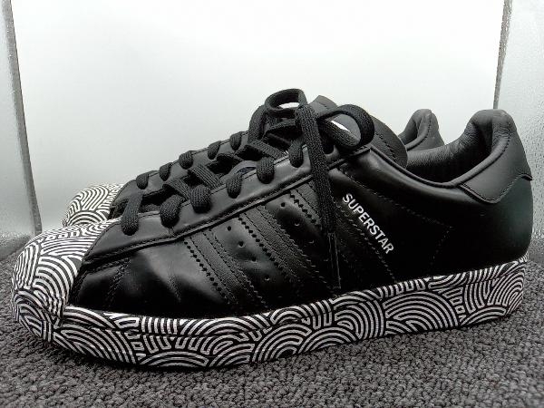 adidas × Hiroko Takahashi SUPERSTAR レザースニーカー FY1589 サイズ27cm ブラック 黒 柄_画像3