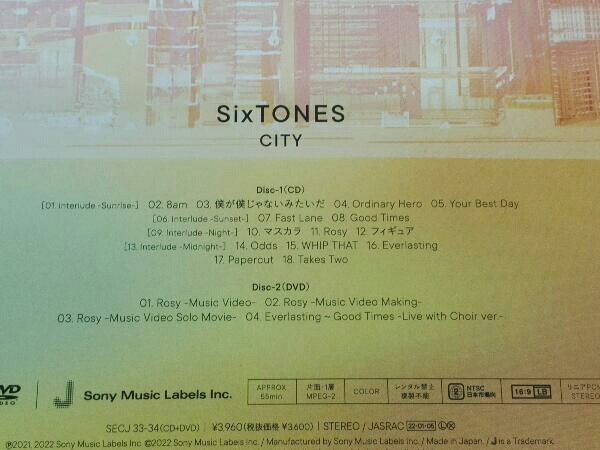 SixTONES CD CITY(初回盤A)(DVD付)_画像3