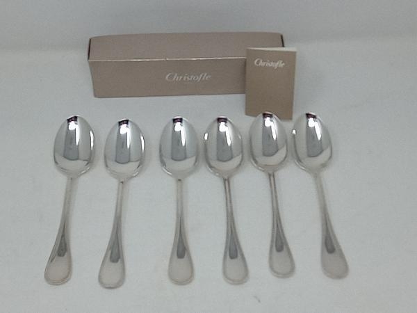 CHRISTOFLE フリストフル テーブルウエア スプーン 6本　00010015 DESSERT FORK PERLES 付属品は画像の物が全てです_画像1