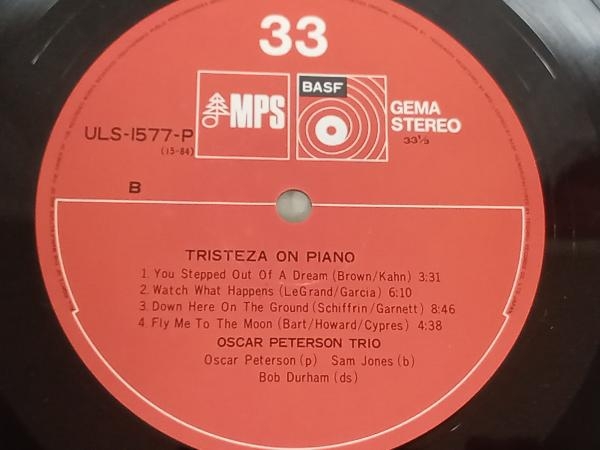 【LP】オスカー・ピーターソン・トリオ TRISTEZA ON PIANO ULS1577P STEREO オスカー・ピーターソンの新しい世界 OSCAR PETERSON TRIO_画像5