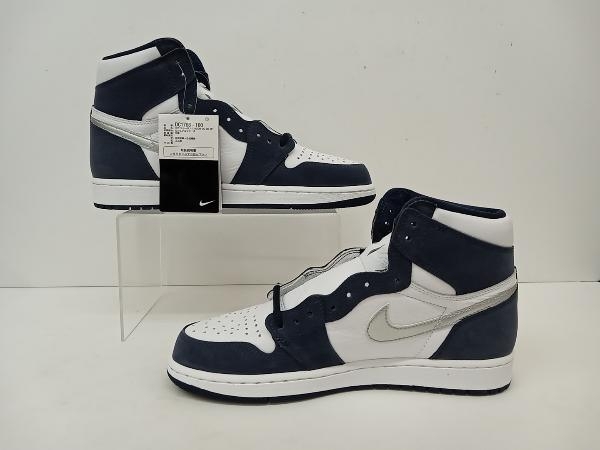 美品 NIKE ナイキ AIR JORDAN 1 HIGH OG CO.JP エアジョーダン 1ハイ OG CO.JP DC1788-100 スニーカー 27.5 ホワイト ネイビー 通年_画像4