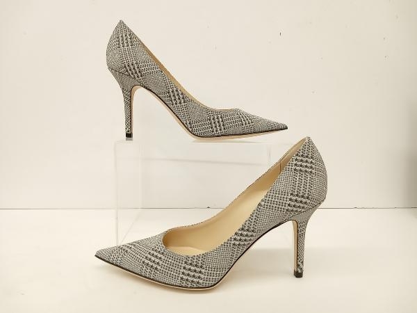 JIMMY CHOO ジミーチュー AGNES アグネス ピンヒールパンプス ラメ 8cmヒール 箱 保存袋あり 35.5(約22.5cm) シルバー 通年_画像3