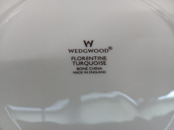 WEDGWOOD ウェッジウッド フロレンティーン ターコイズ プレート 6枚セット 皿 直径約17.5cm イギリス_画像7