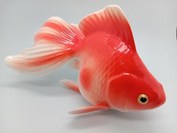 Noritake フィギュリン 金魚 赤 置物 陶器 飾物 ノリタケ 約19cm_画像2