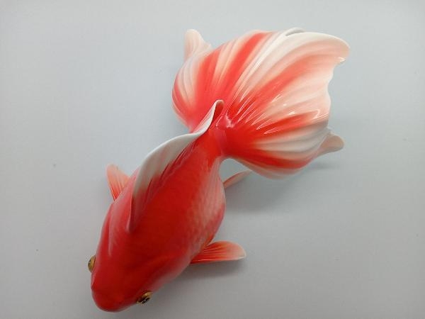 Noritake フィギュリン 金魚 赤 置物 陶器 飾物 ノリタケ 約19cm_画像3