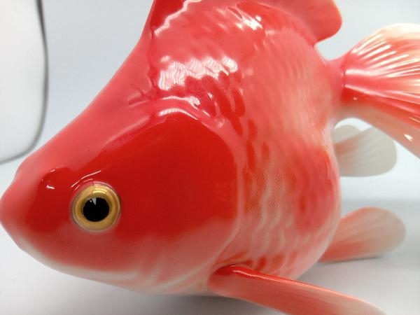 Noritake フィギュリン 金魚 赤 置物 陶器 飾物 ノリタケ 約19cm_画像8