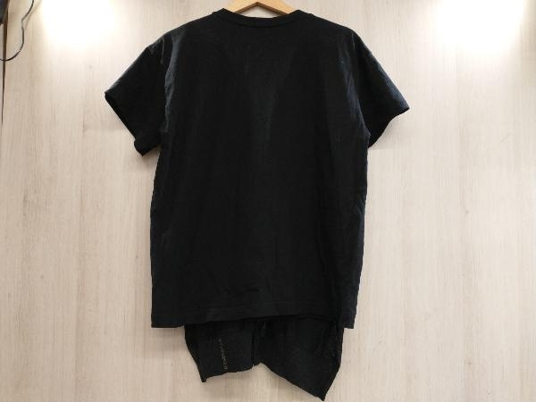 夏 Y’s ワイズ ヨウジヤマモト 半袖Tシャツ レイヤード ダメージ加工 ドッキング YW-T04-071 M 黒_画像2