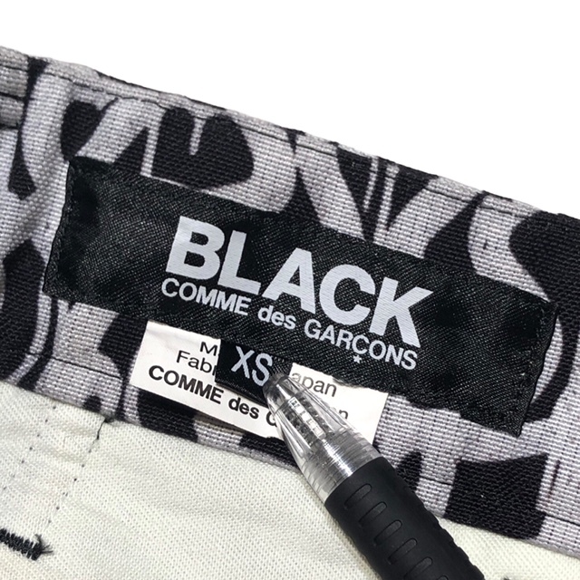 19AW BLACK COMME des GARCONS 総柄ストレートパンツ ポリエステル サイズ:XS 1D-P030 AD2019 ブラックコムデギャルソン 店舗受取可_画像4