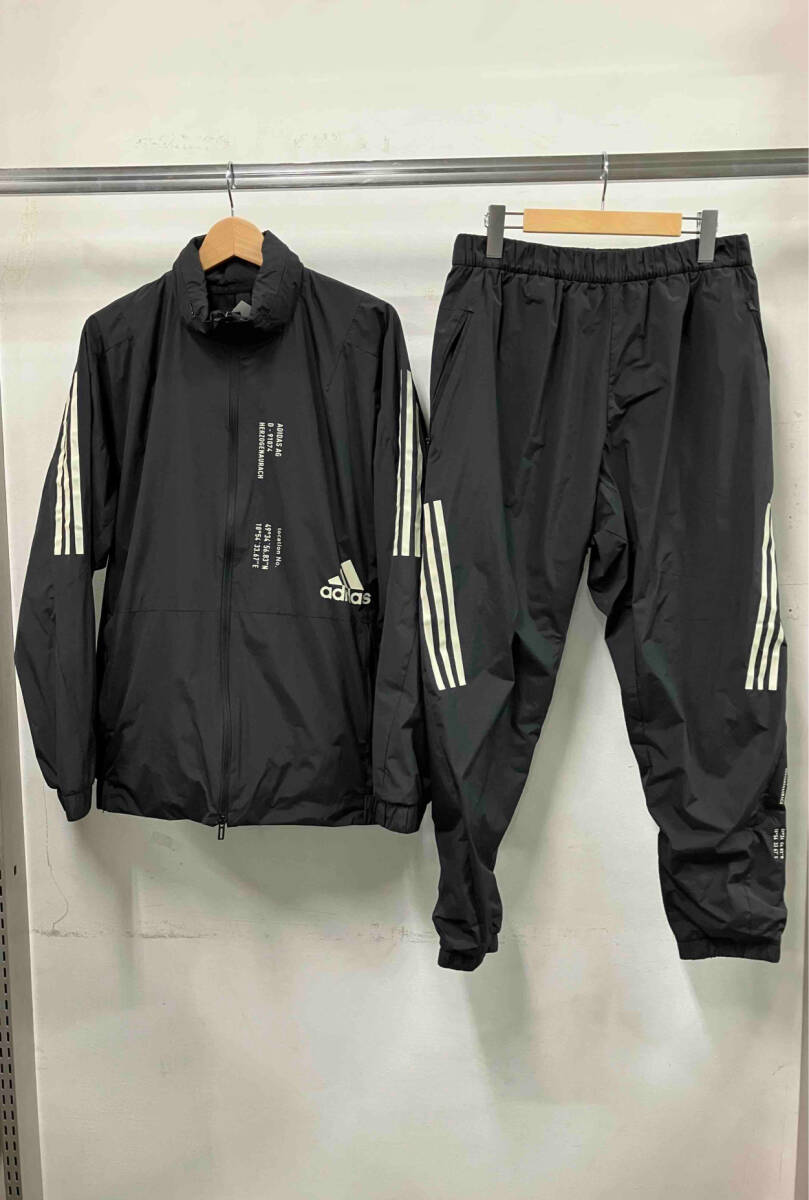 adidas ウインドジャケット セットアップ GE0364 ナイロン その他ジャケット ブラック サイズO