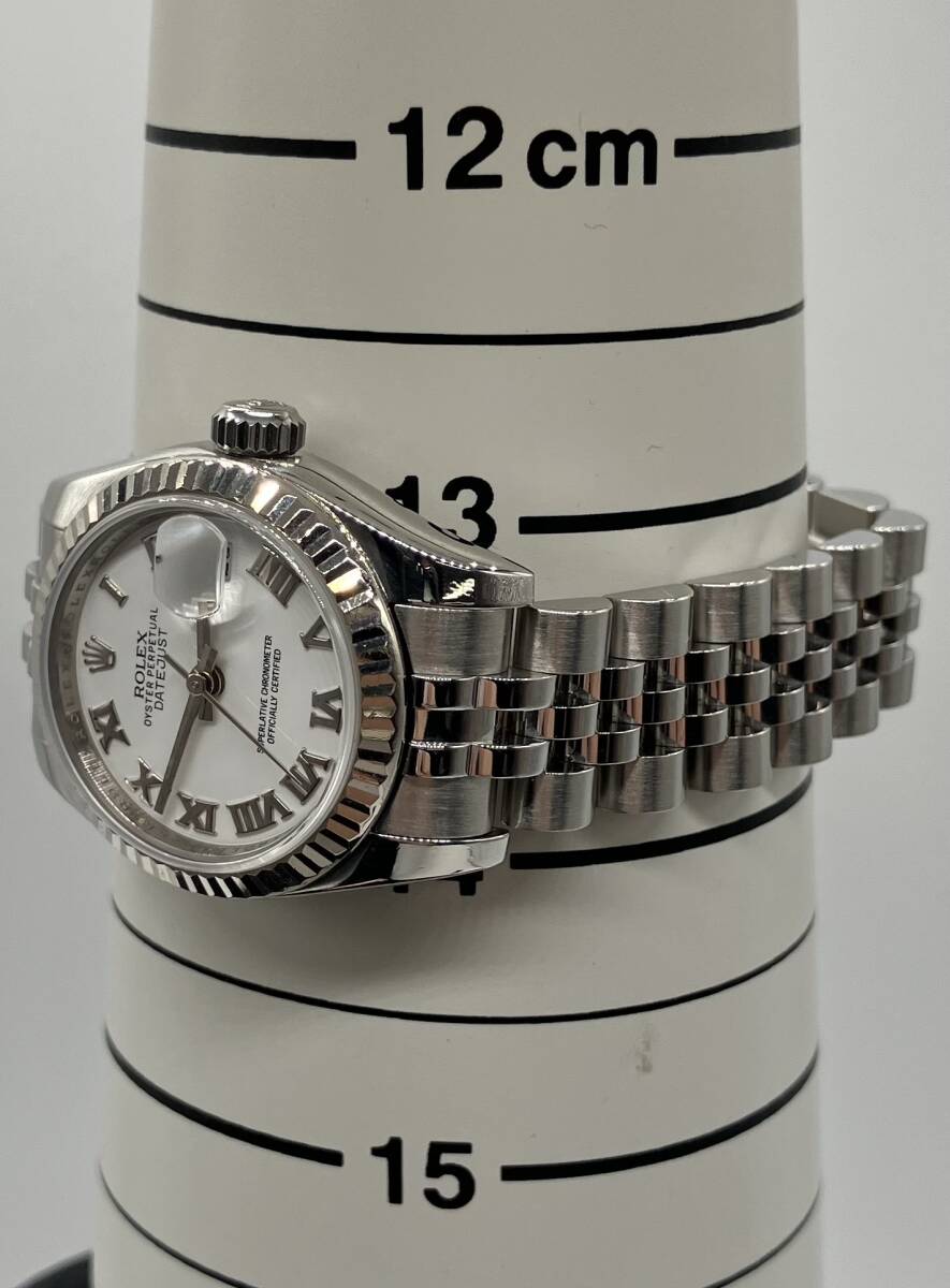 【研磨済】ROLEX DATEJUST 179174 ロレックス デイトジャスト 自動巻 アナログ 白文字盤 レディース 腕時計 時計の画像8