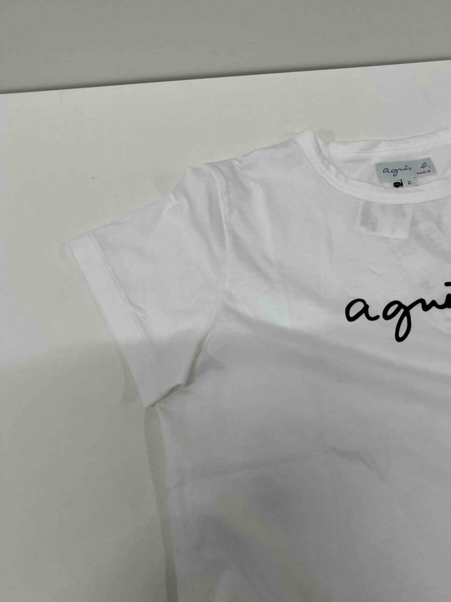 Agnes b アニエスベー 半袖ロゴT EA72-S137 白 半袖Tシャツ・カットソー サイズ2_画像6