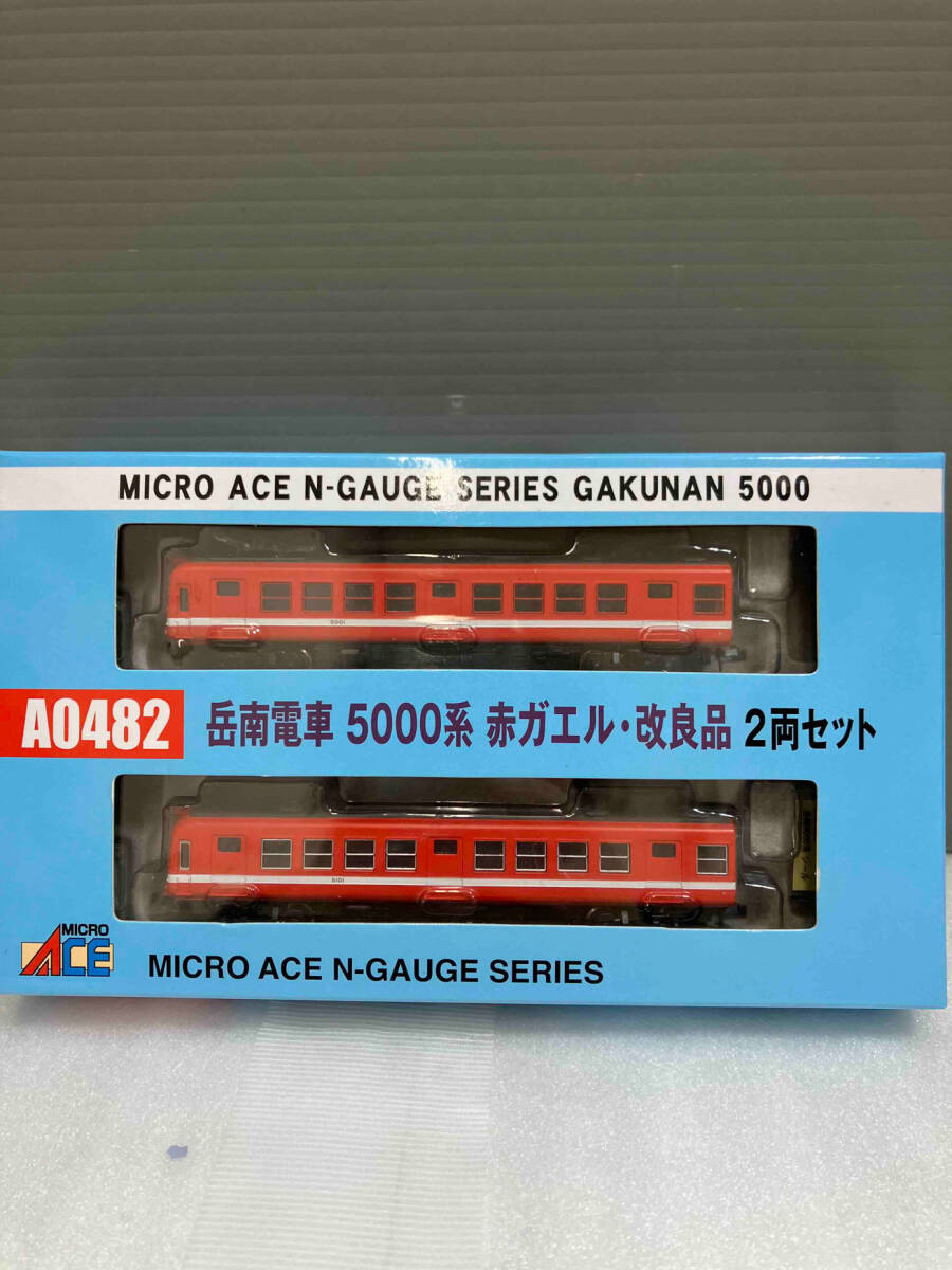 Nゲージ 動作確認済 Ｎゲージ MICROACE A0482 岳南電車5000系(赤ガエル)改良品 2両セット マイクロエース_画像1