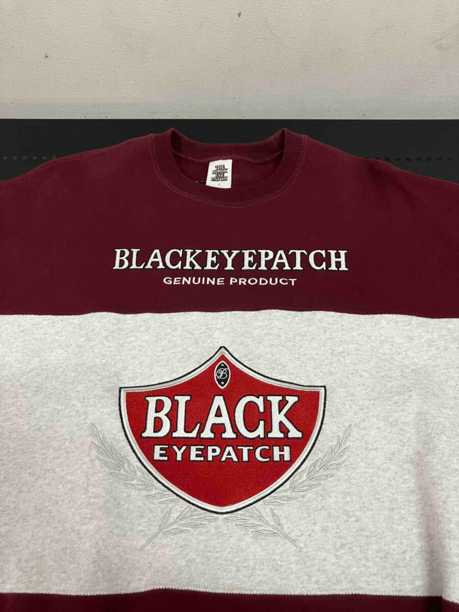 【Black Eye Patch】SWEET CIGAR BORDERED クルースウェット THE BLACK EYE PATCH cigar bordered crew sweat ザ・ブラック