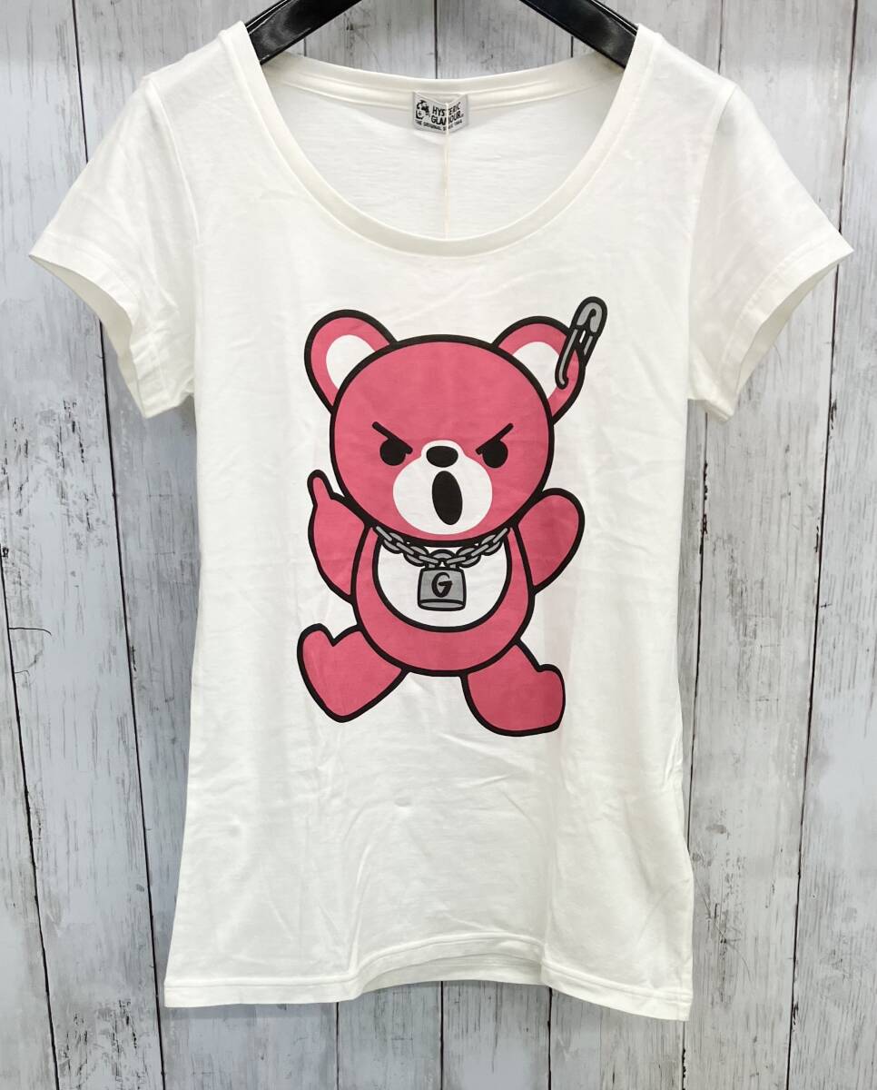 【タグ付き】HYSTERIC GLAMOUR /半袖Tシャツ/ヒステリックグラマー/01173CT17 /半袖カットソー/クマ/ベアープリント/夏