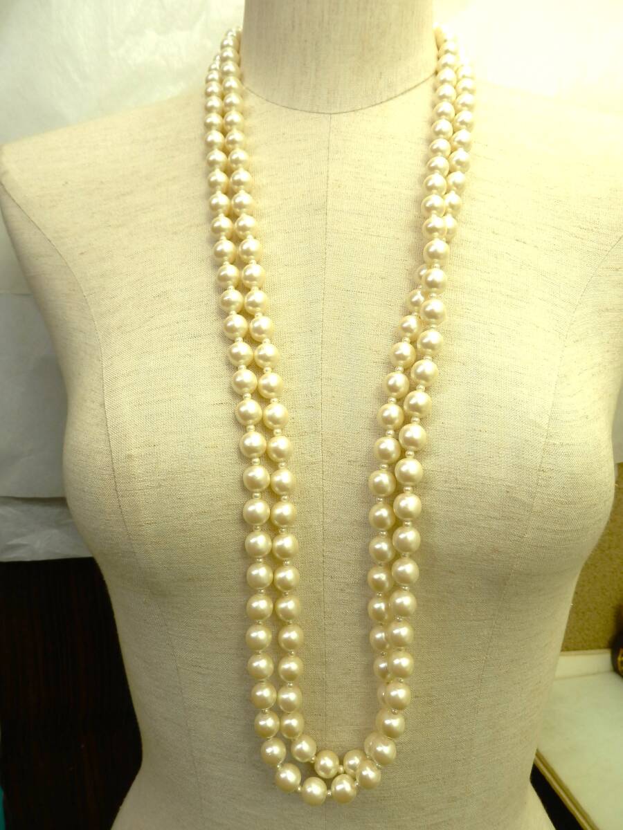パール・真珠 ロングネックレス 約107ｇ 現状品 売り切りの画像1