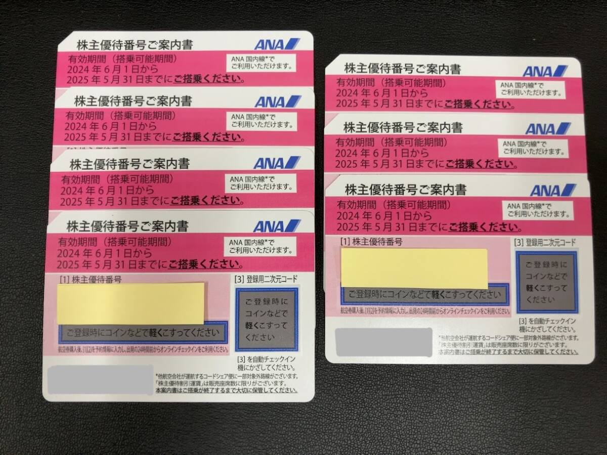 即決　ネコポス無料　ANA　全日空　株主優待券　7枚セット　2025年5月31日まで_画像1