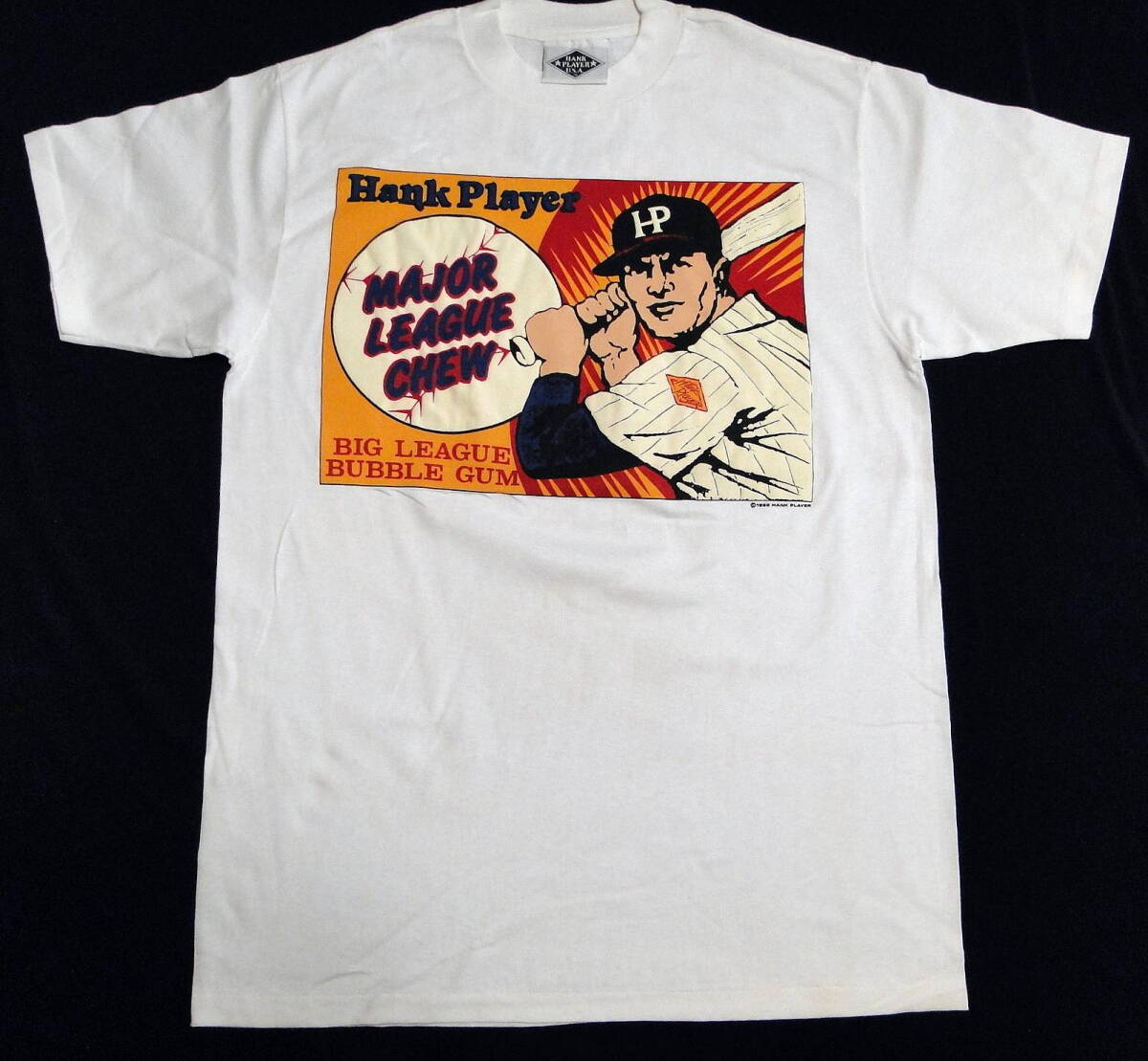 90's デッドストック ハンクプレーヤー 半袖Tシャツ Majer HANK PLAYER Made in U.S.A HANK PLAYER 送料込