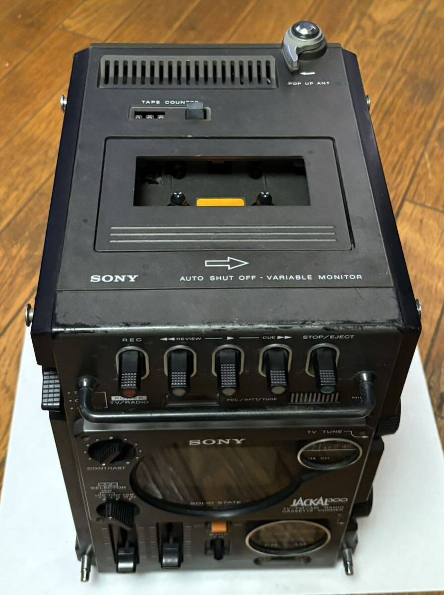 SONY Sony TV-FM/AM RECEIVER CASSETTE CORDER radio cassette JACKAL FX-300 used.1976 year made. electrification has confirmed. present condition goods.