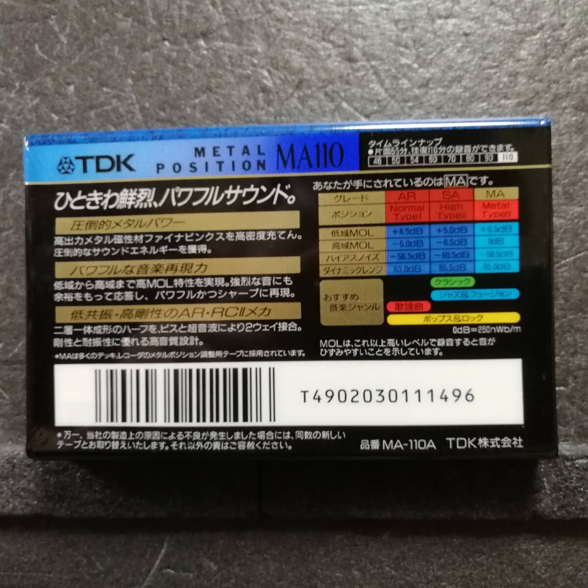 未開封　カセットテープ　TDK MA　110分_画像2