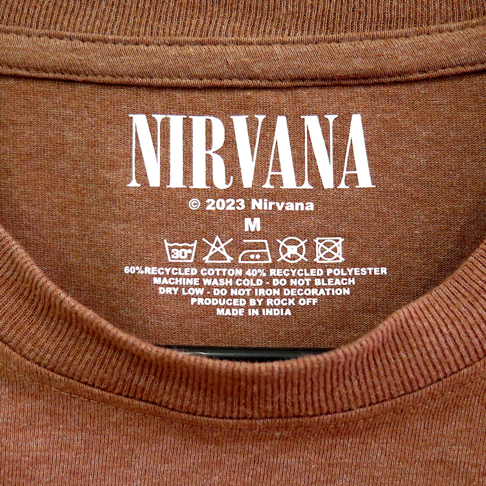 【新品】ROCK OFF ロックオフ 英国 NIRVANA ニルヴァーナ Tシャツ 正規輸入代理店商品 サイズM NIRVTS58MBR01