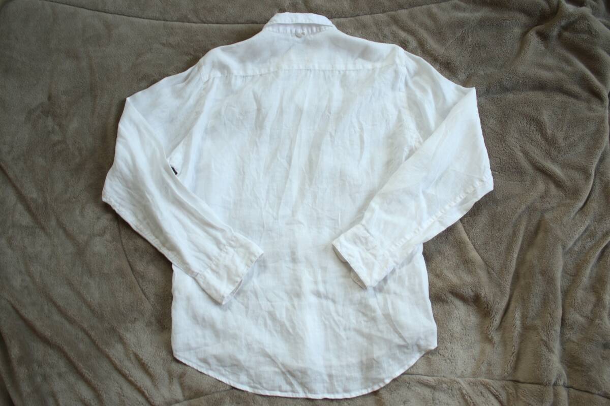  бесплатная доставка супер-скидка 2 надеты комплект URBAN RESEARCH Urban Research рубашка белый рисунок автомобиль n пятно -linen лен 100% дверь z rosso сделано в Японии 