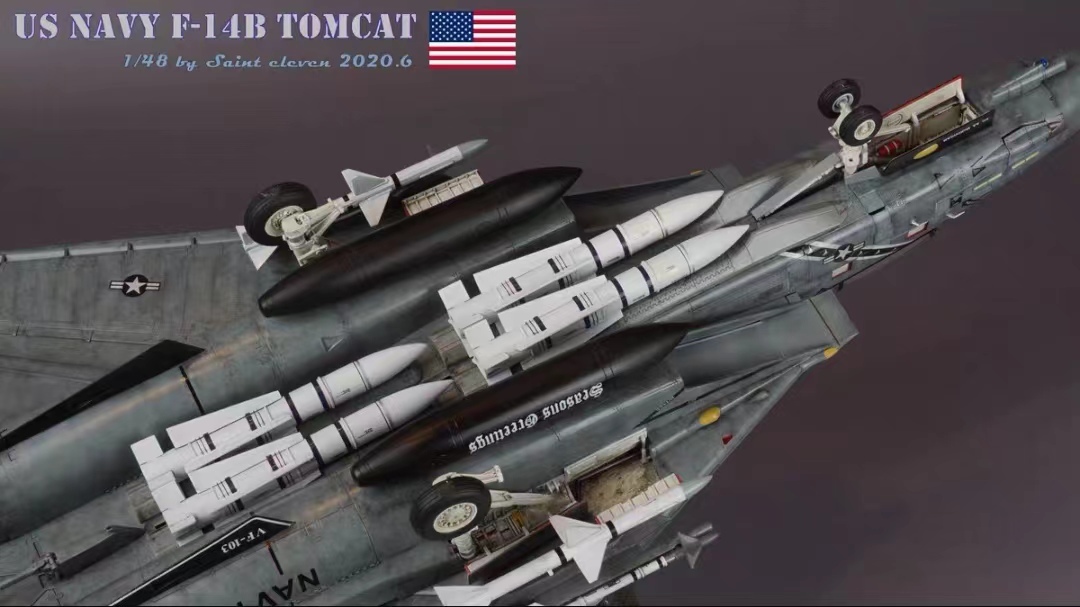 1/48 America navy F-14B Tomcat construction painted final product 