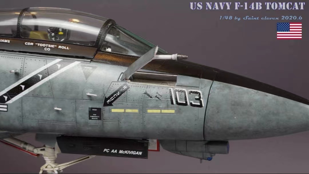 1/48 America navy F-14B Tomcat construction painted final product 