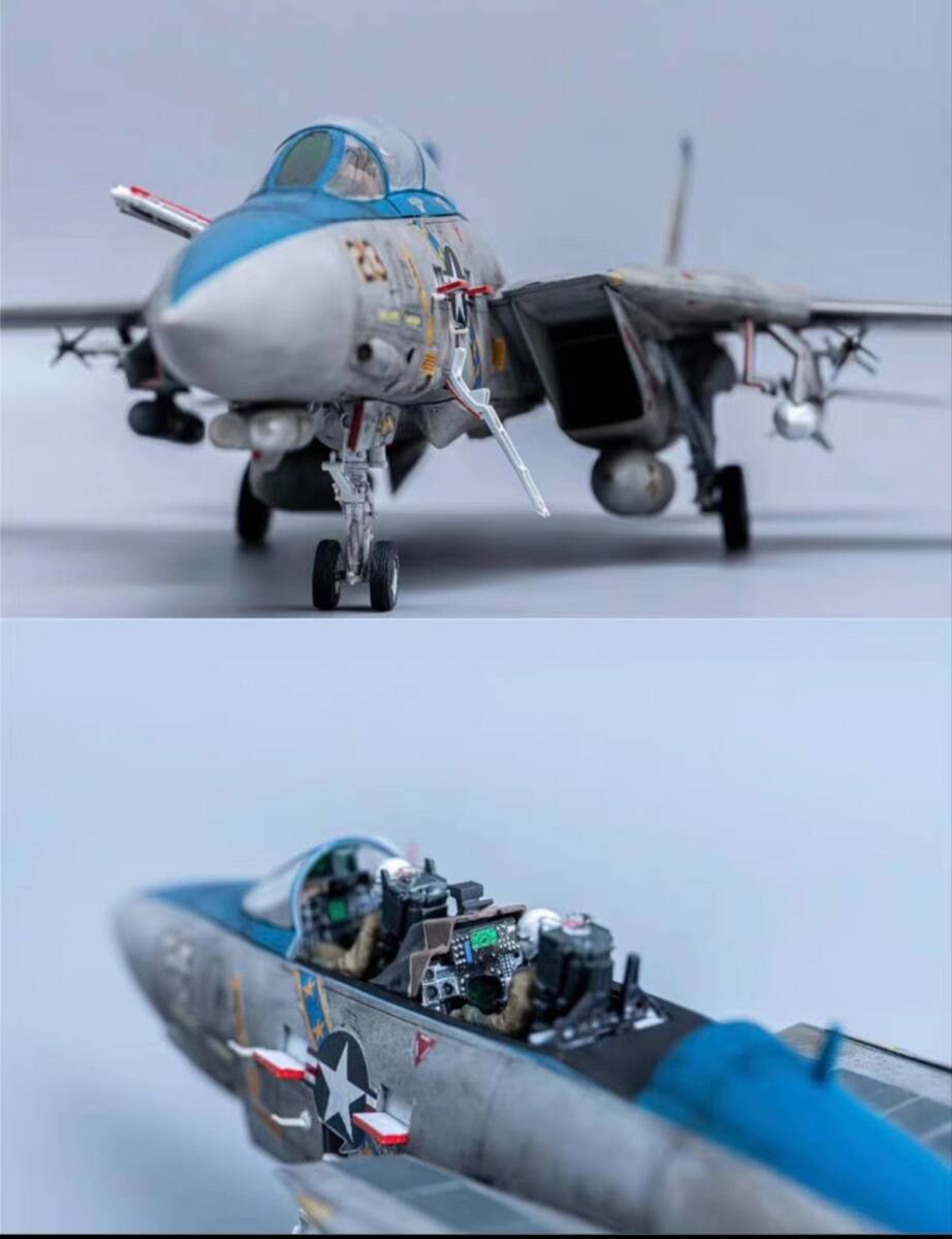  Tamiya 1/48 America Air Force g llama nF-14D Tomcat construction painted final product 