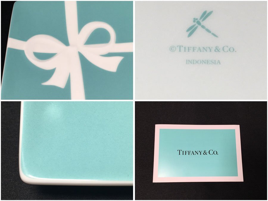 未使用！TIFFANY&Co ティファニー ブルーボックスプレート スクエアプレート 約24.3cm×24.3cm 皿 角皿 大皿 箱・保存袋付の画像6