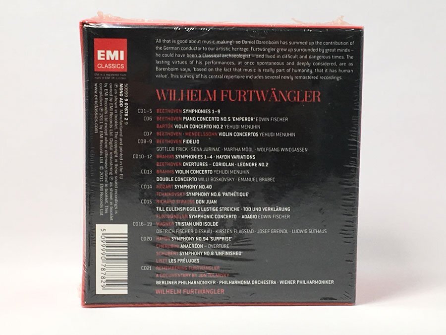  нераспечатанный товар полный tovengla-Wilhelm Furtwangler The Great EMI Recordings[21CDBOX]