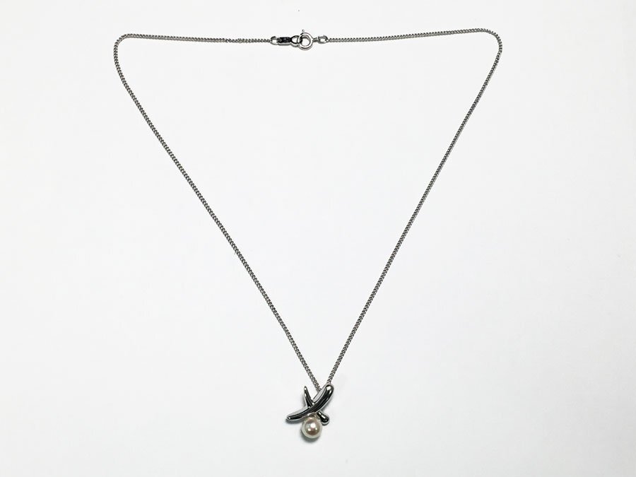 美品 田崎真珠 TASAKI ネックレス タサキマーク 留め具 SILVER 美品 田崎真珠 TASAKI ネックレス タサキマーク 留め具 SILVER