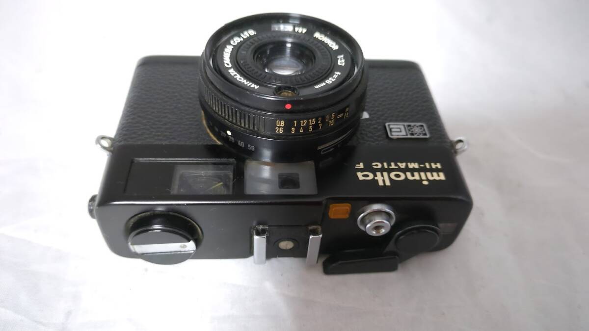 動作品・外観綺麗・光学綺麗☆ミノルタ MINOLTA HI-MATIC F ブラック ★シャッター露出動作OK★ 現状品☆_画像5