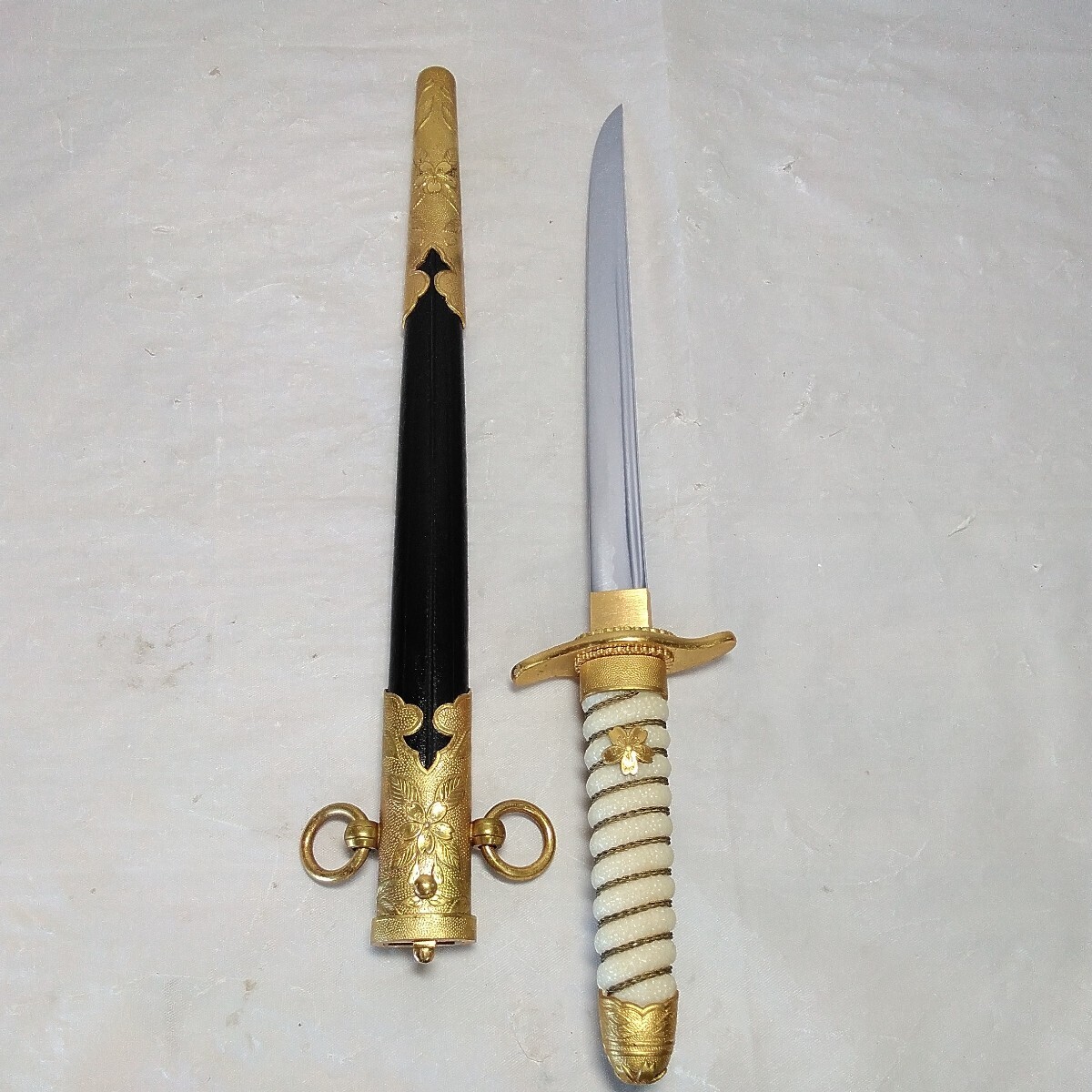  Япония военно-морской флот короткий . палец . меч оборудование орнамент иммитация меча Sakura узор копия иммитация меча 